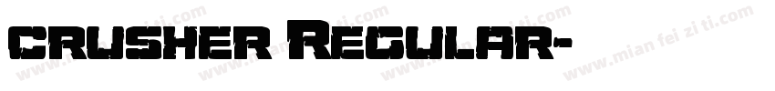 crusher Regular字体转换